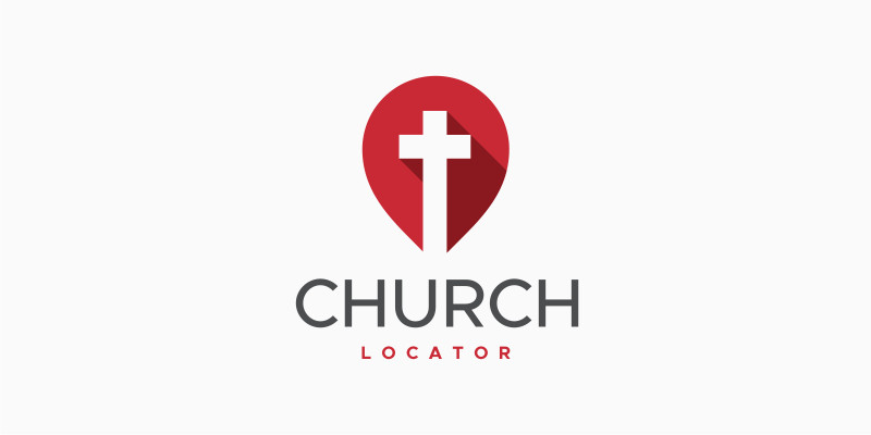 Church Locator vector logo design