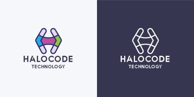 Halo Code Letter H Logo