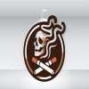 Smoking Skull Cigarette Brand Logo Template Vector