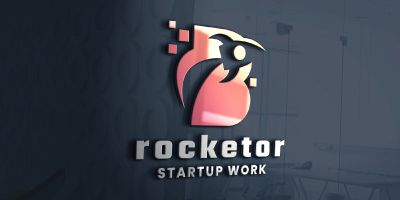 Best Rocketor Letter B Logo