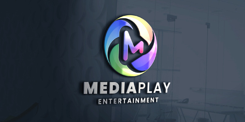 Media Play Letter M Logo