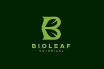 B Letter Plant Leaf Logo Design Template Screenshot 1