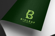 B Letter Plant Leaf Logo Design Template Screenshot 3