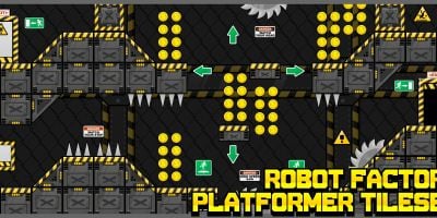 Robot Factory - Platformer Tileset