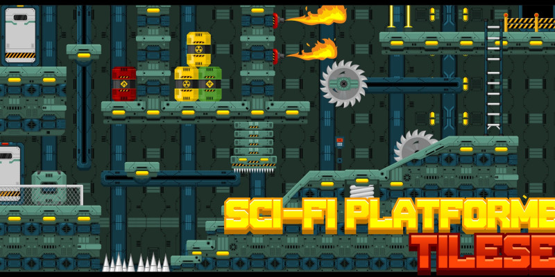 Sci-fi Platformer Tileset