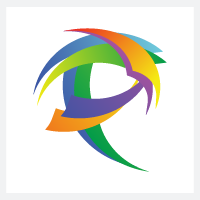 Print Color Letter P Logo