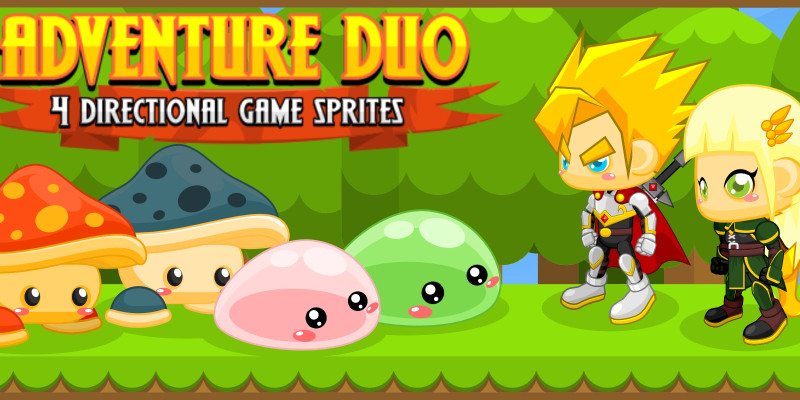 Adventure Duo - 4 Directional Sprites