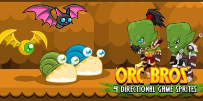 Orc Bros - 4 Directonal Game Sprites
