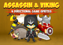 Assassin and Viking - 4 Directional Game Sprites Screenshot 1