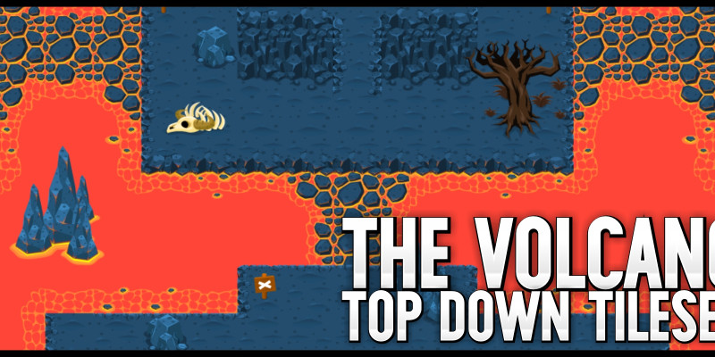 The Volcano - Top Down Game Tile Set