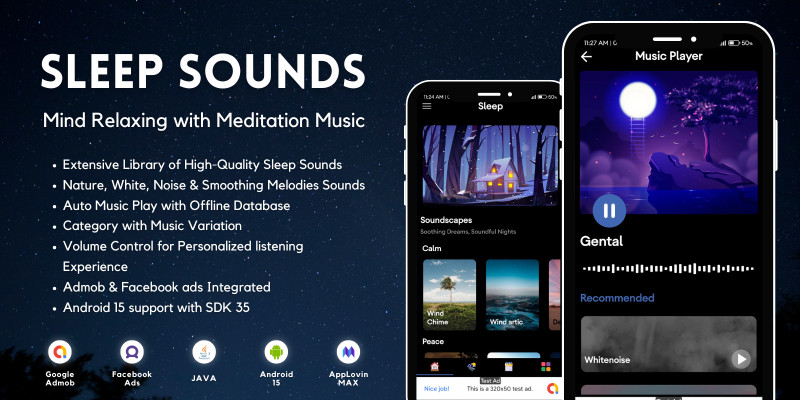 Sleep Sounds Mind Relaxing Android Source Code