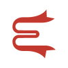 Letter E Ribbon Logo Design Template