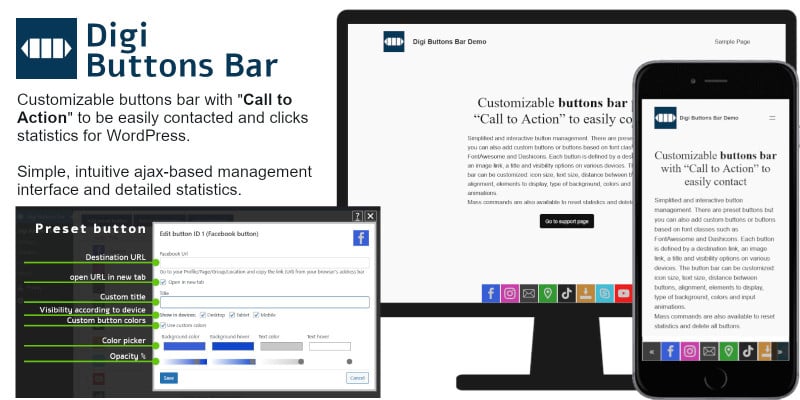 Digi Buttons Bar For WordPress