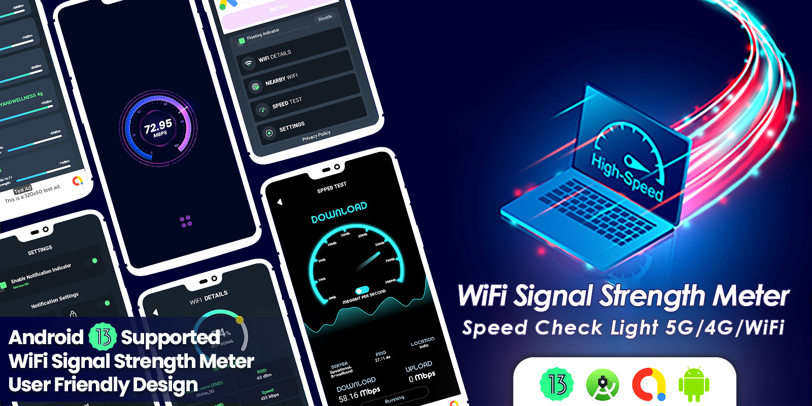 WiFi Signal Strength Meter Android by CelestialInfosoft Codester