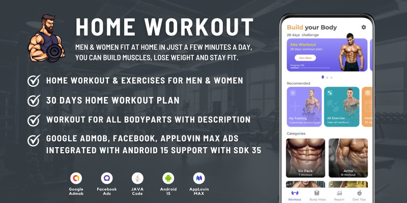 Home Workout - Android App Template