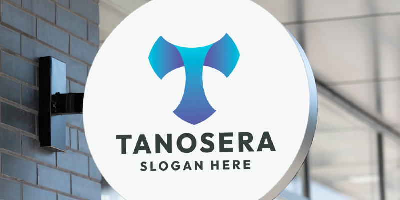 Tanosera Letter T Logo