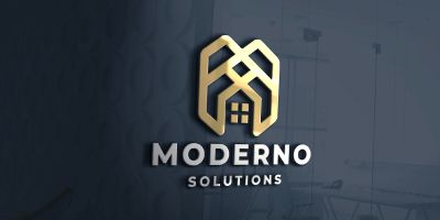 Moderno Real Estate Letter M Logo