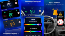 GPS Speedometer HUD Dashboard Android Screenshot 1