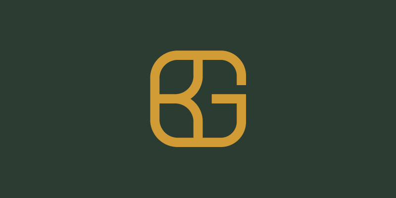 BG Letter Minimal Logo Design Template