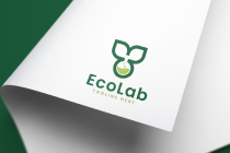 Eco Lab Natural Logo Design Template Screenshot 2