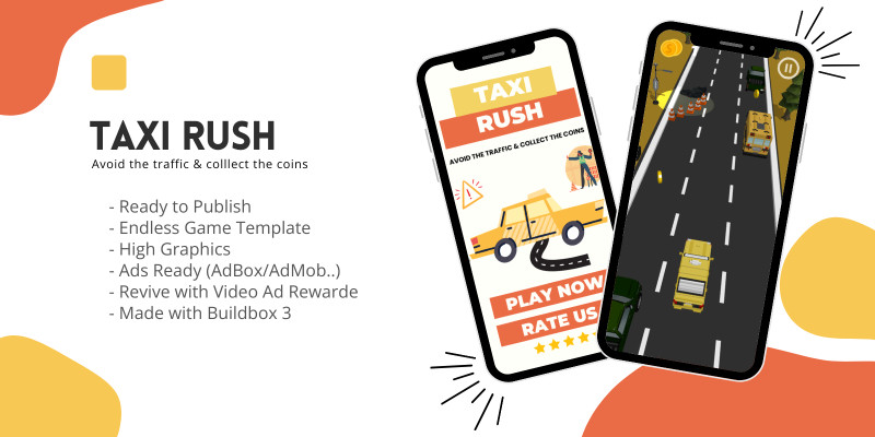 Taxi Rush - Endless Buildbox Template