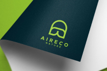 Letter A Eco Logo Design Template Screenshot 2