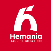 H Letter Hemania Modern Logo Design Template