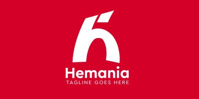H Letter Hemania Modern Logo Design Template