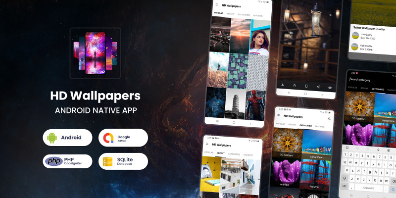 HD Wallpapers with PHP Backend - Android