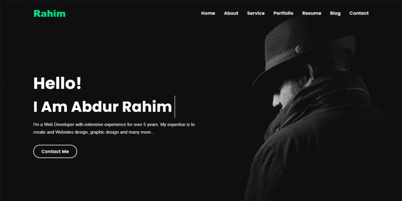 Rahim Personal Portfolio HTML5 Template