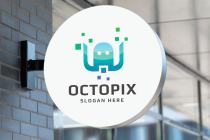 Octopus Pixel Logo Template Screenshot 2