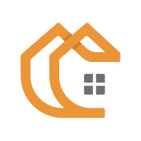 House Real Estate Line Logo Design Template