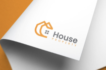 House Real Estate Line Logo Design Template Screenshot 2