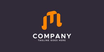 MT Letter Mark Logo Design Template