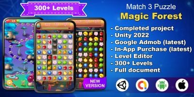 Magic Forest-Match 3 Puzzle - Unity Project