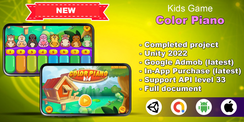Color Piano - Kids Game - Unity Full Project