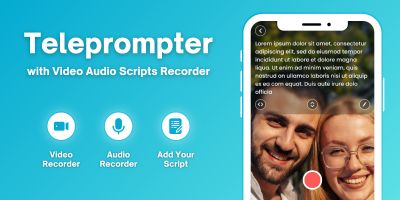 Teleprompter with Video Audio Scripts Recorder