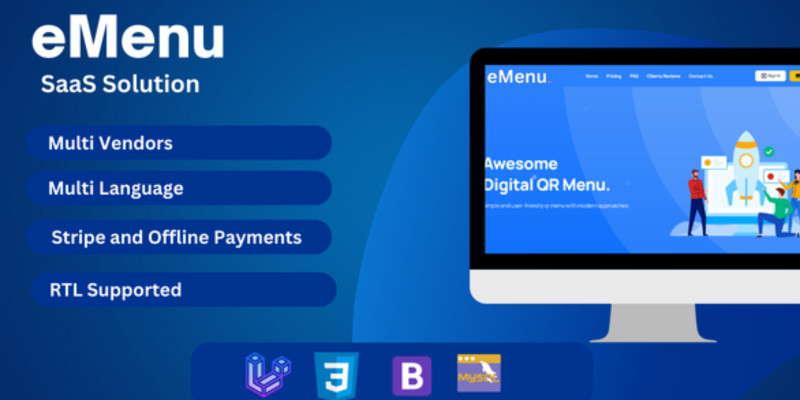 eMenu - Ultimate Multi Vendor QR Menu Generator