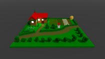 Farm House Voxel 3D Object Screenshot 1