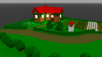 Farm House Voxel 3D Object Screenshot 3