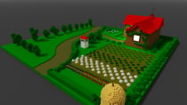 Farm House Voxel 3D Object Screenshot 4