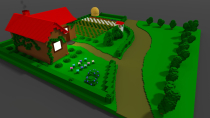 Farm House Voxel 3D Object Screenshot 5