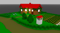 Farm House Voxel 3D Object Screenshot 7