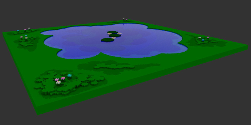 Voxel Pond - 3D Object
