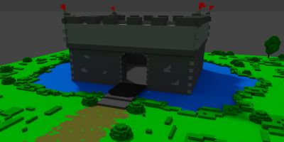 Voxel Fortress - 3D Object