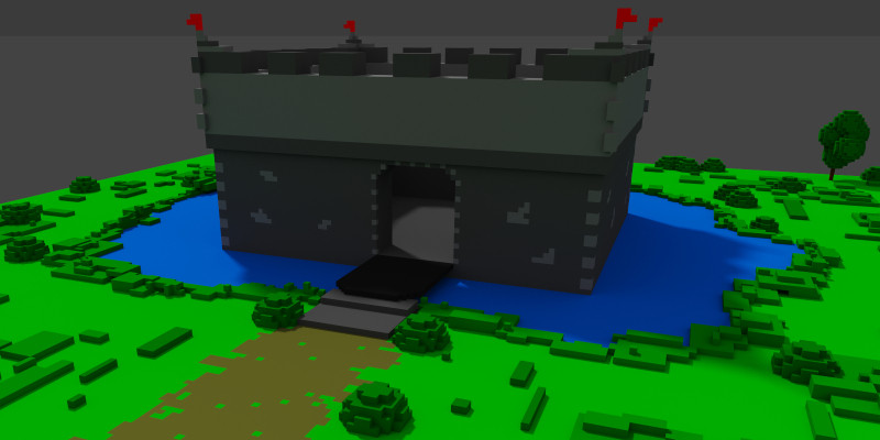 Voxel Fortress - 3D Object