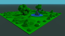 Fountain Park Voxel - 3D Object Screenshot 2
