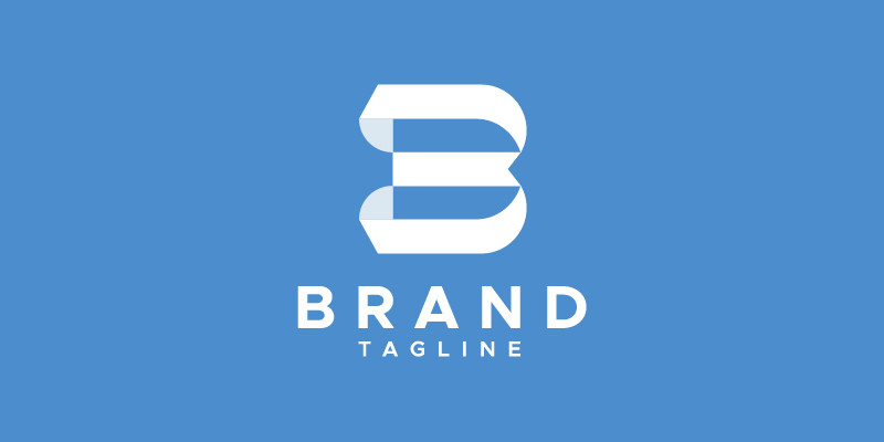 B Letter Minimal Logo Design Template