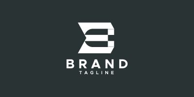Letter E Minimal Unique Logo Design Template