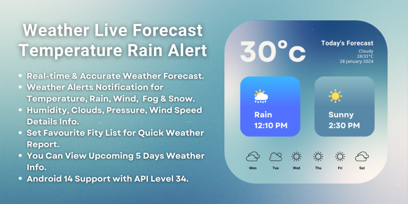 Weather Live Forecast Rain Alert Android 